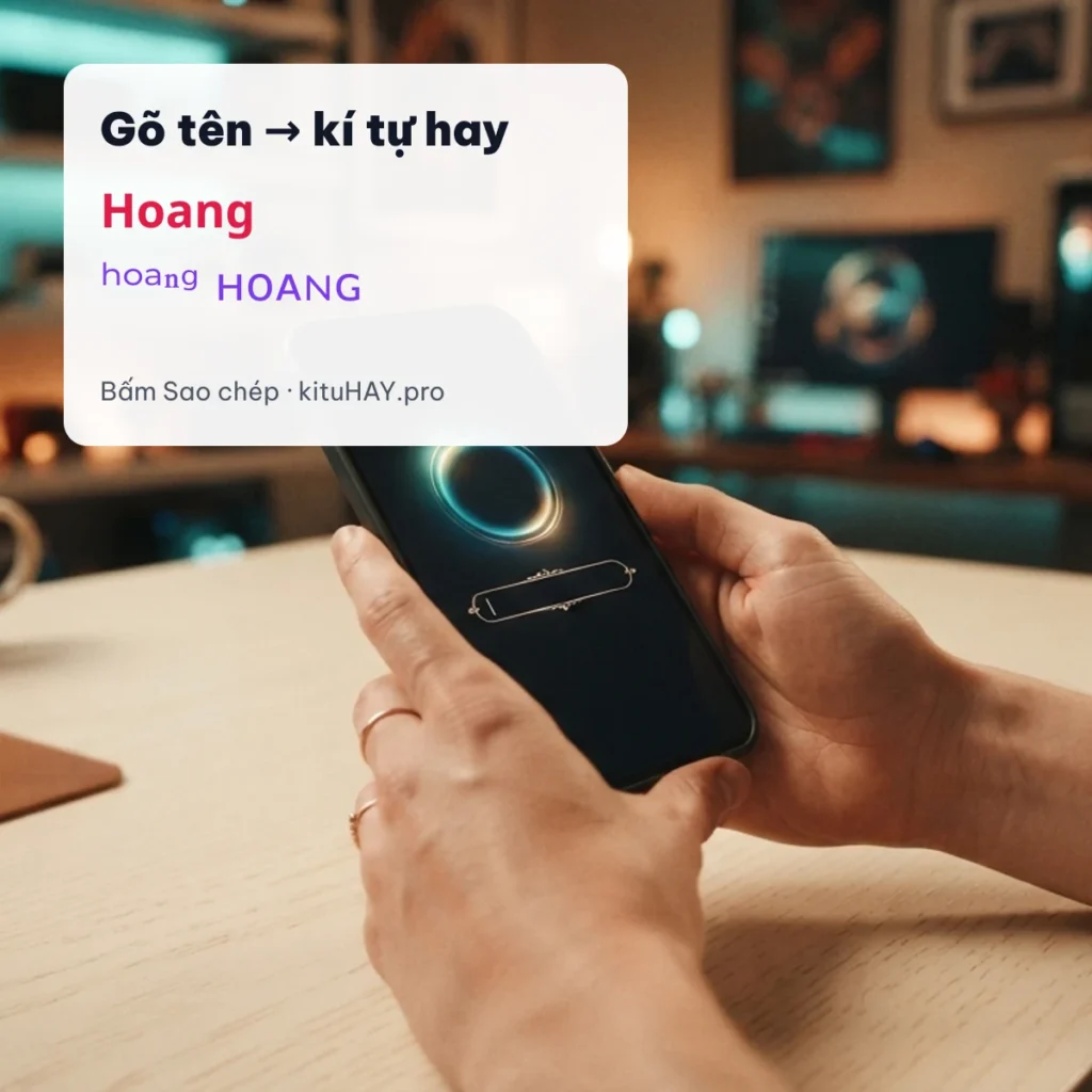 Kí tự hay: gõ tên và biến thành chữ đậm, chữ nhỏ trên kituHAY.pro
