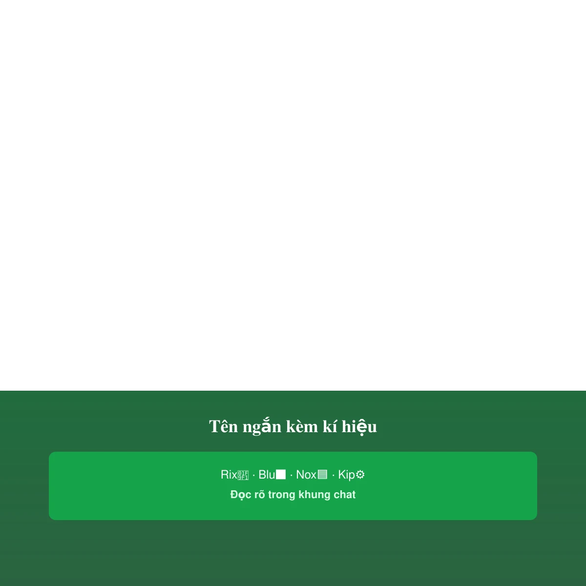 Tên Roblox ngắn kèm kí hiệu 🧱 ⬛ ⚙